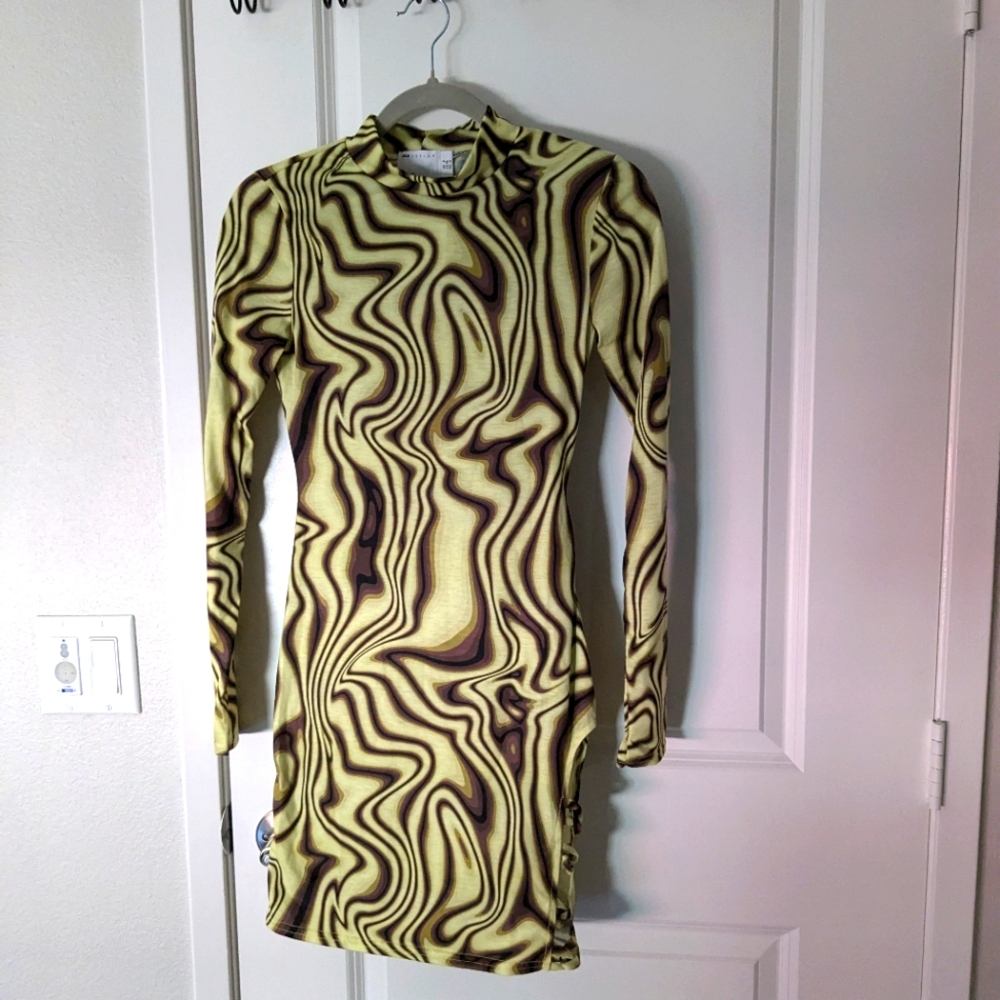 Asos neon swirl dress